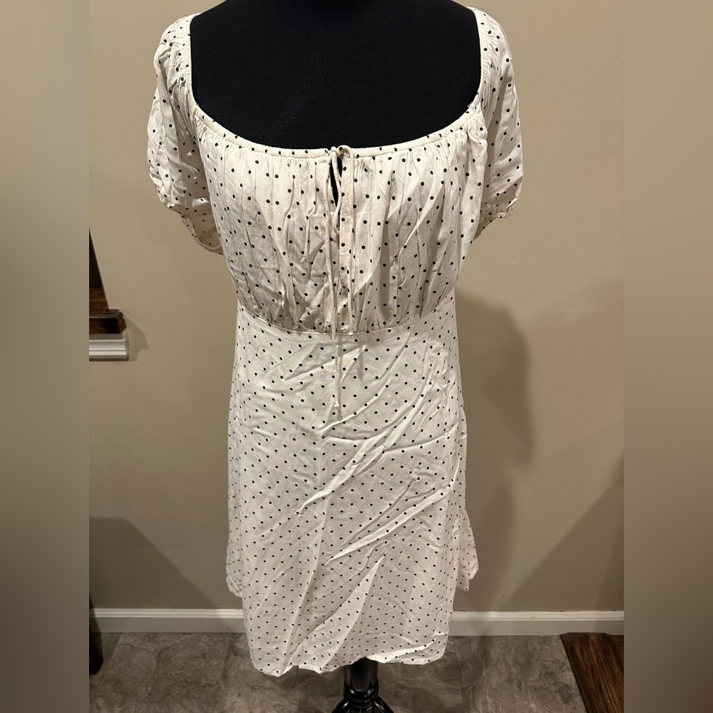 American Eagle Outfitters Cream Textured dress